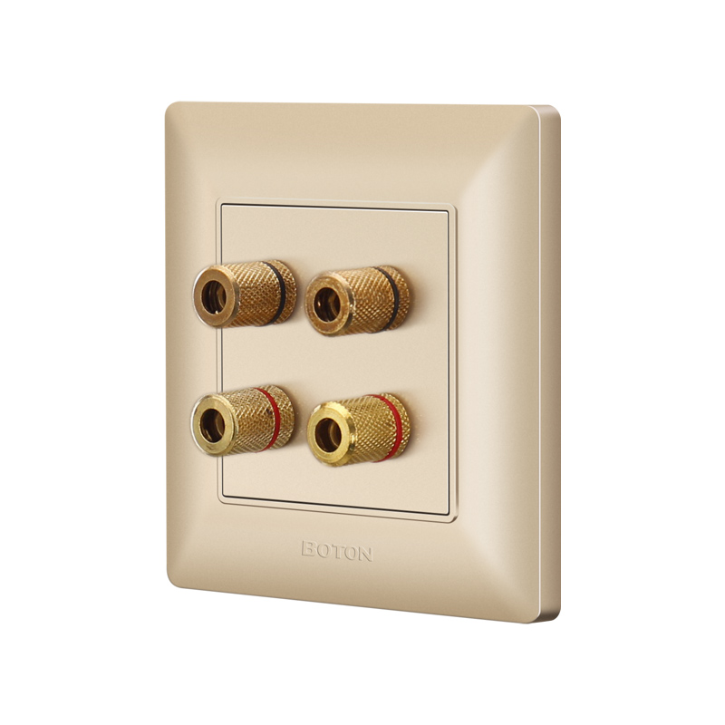 Commercial 86 ประเภท Four Wire Audio Wall Socket