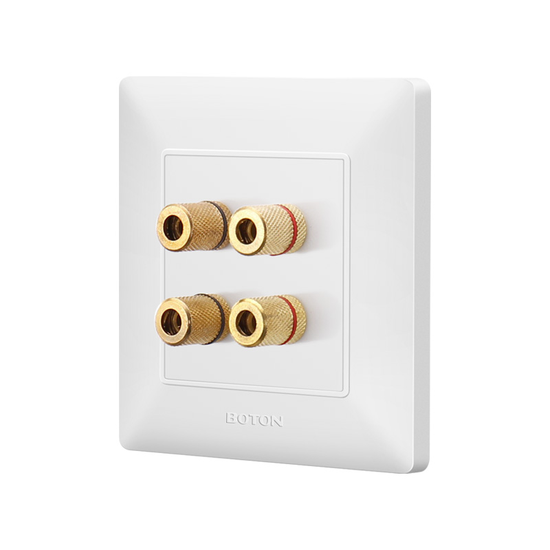 Commercial 86 ประเภท Four Wire Audio Wall Socket