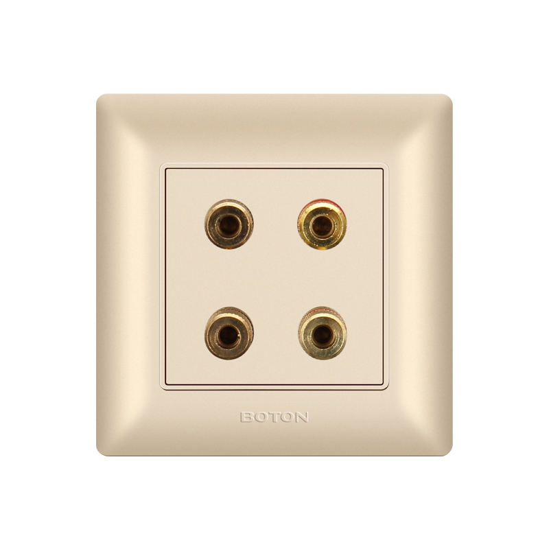 Commercial 86 ประเภท Four Wire Audio Wall Socket